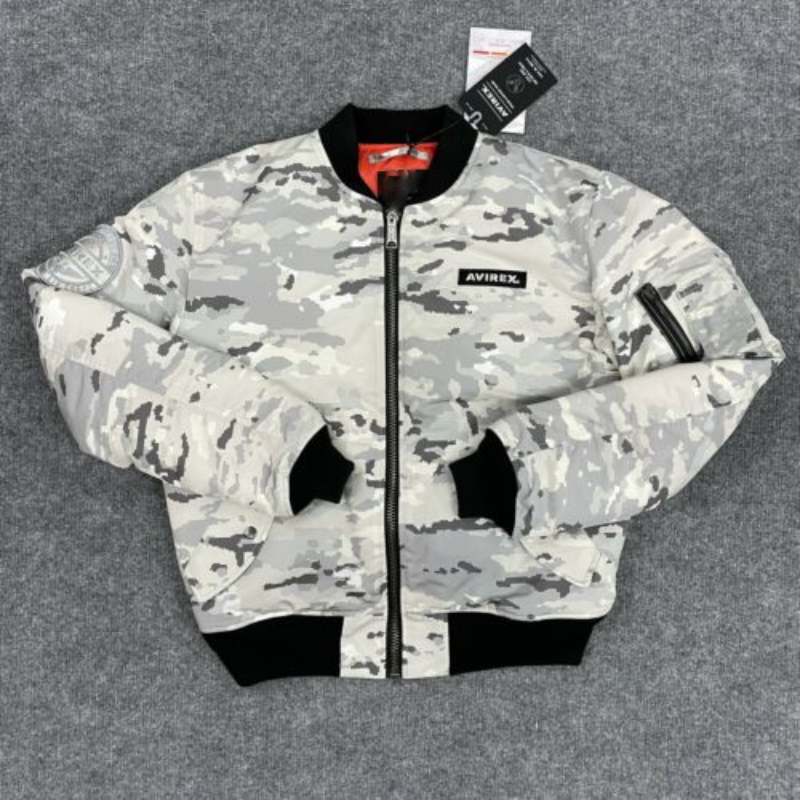 Snow camo bomber jacket on sale