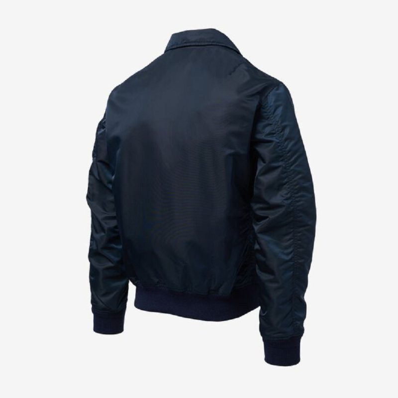 Douglas Bomber Jacket in Navy Blue