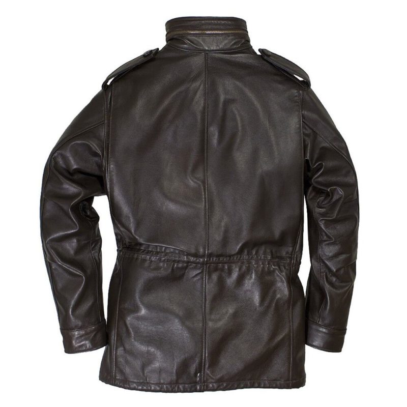 M-65 Field Brown Leather Jacket