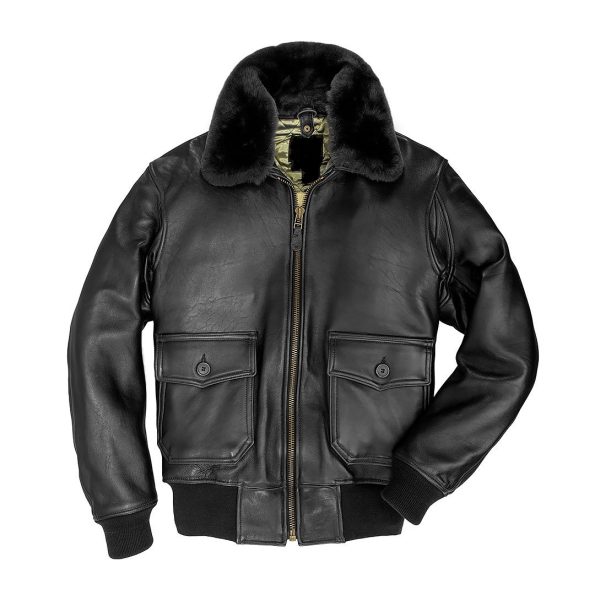 Navy G-1 Lambskin Black acket 