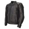 Jackson Black Leather Motorcycle Jacket frontside view