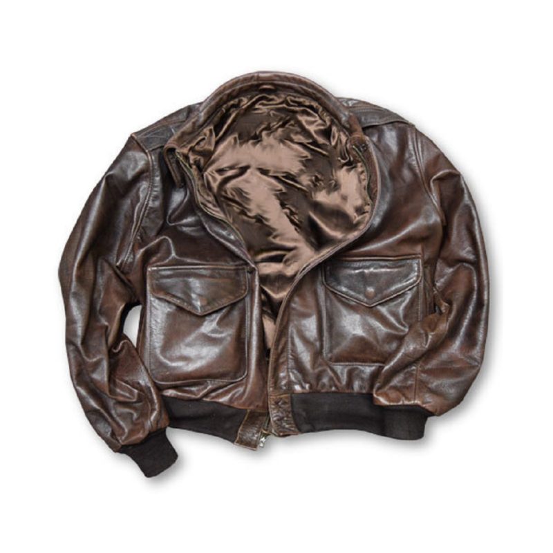 Men's A-2 Bomber Vintage Brown Leather Jacket