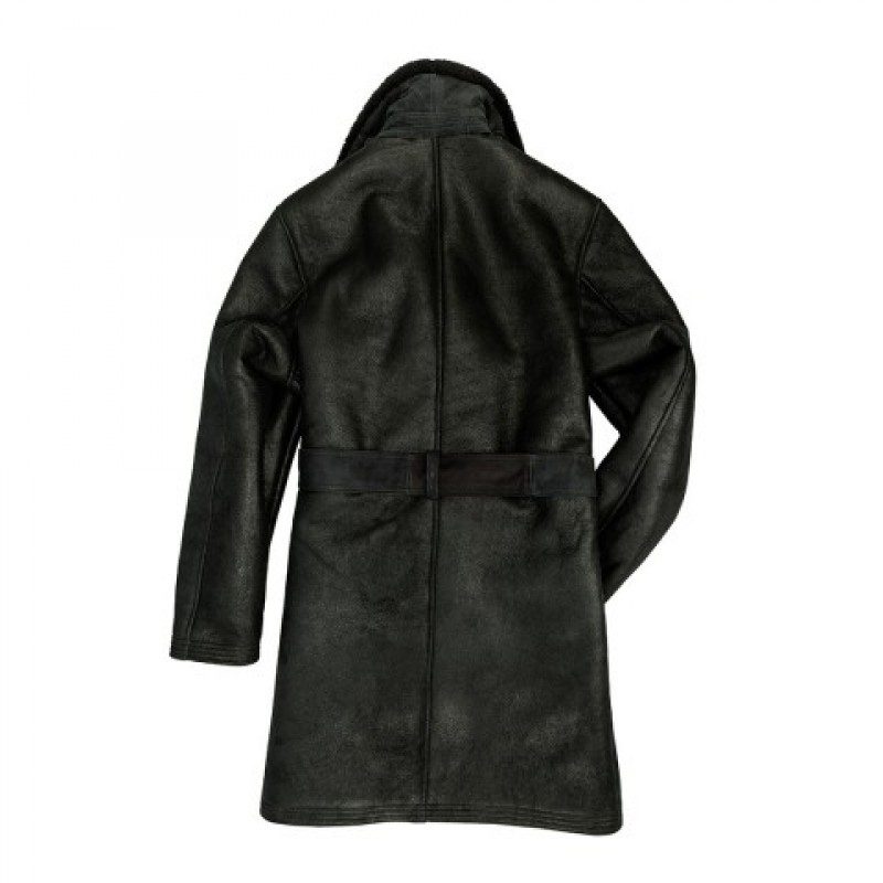 Men's Black Shearling Highview Trench Coat