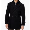 Men's Double Breasted Wool Blend Peacoat