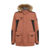 Men's Orange Faux Parka Jacket