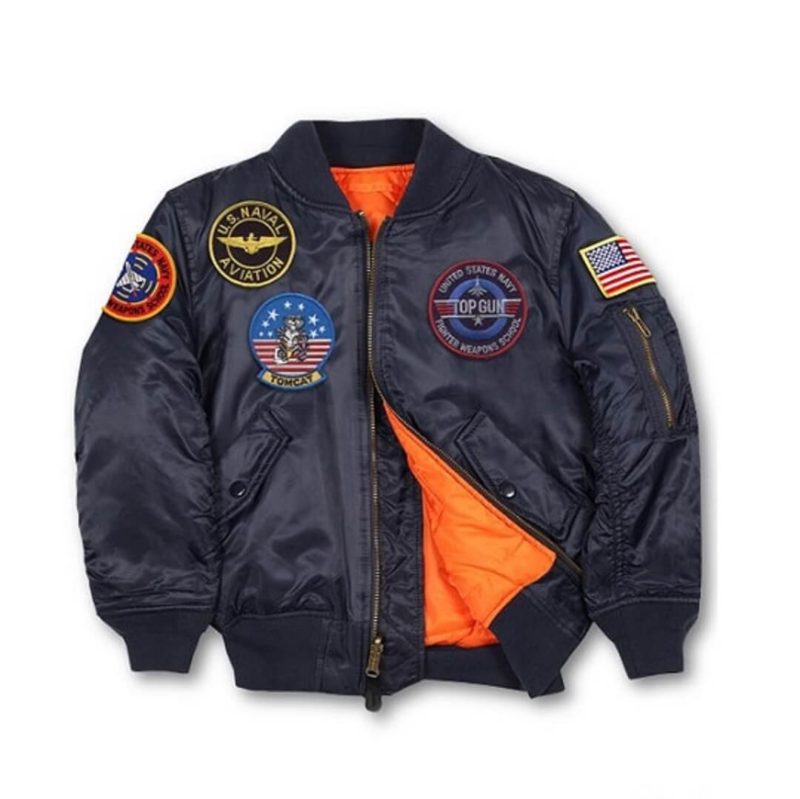 Mens Top Gun MA-1 Ink Blue Jacket