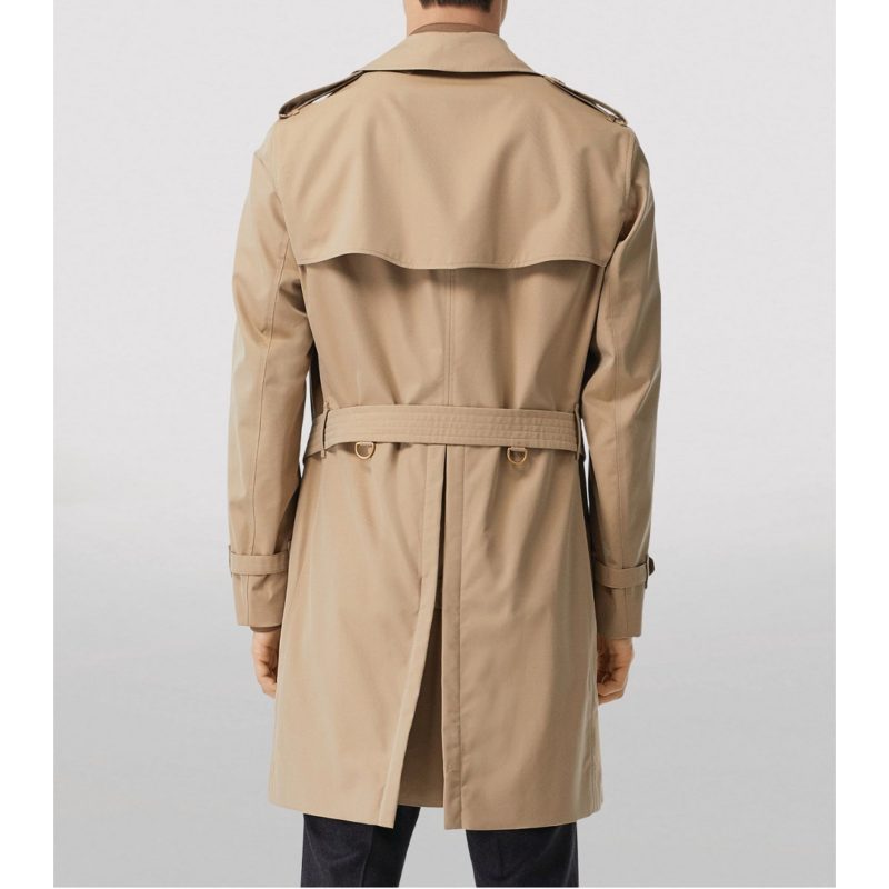 Men's Mid-Length Heritage Trench Soft Beige Coat