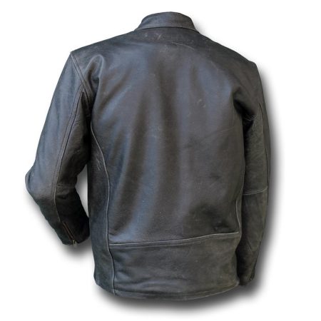 Vintage Cafe Racer Black Leather Jacket