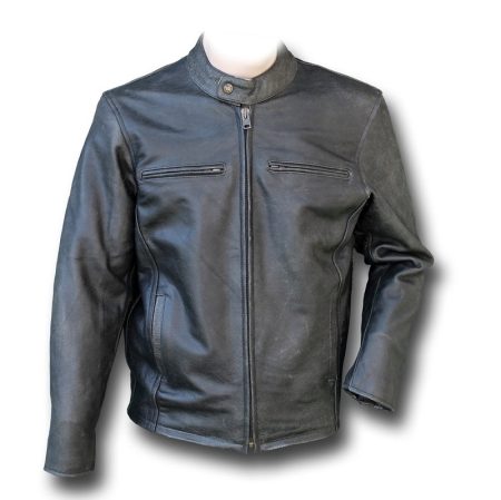 Vintage Cafe Racer Leather Jacket
