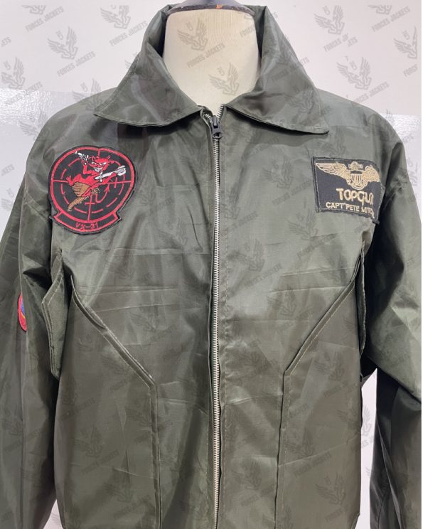 Top Gun Grey Maverick Nomex CWU-36P Flight Jacket For Men