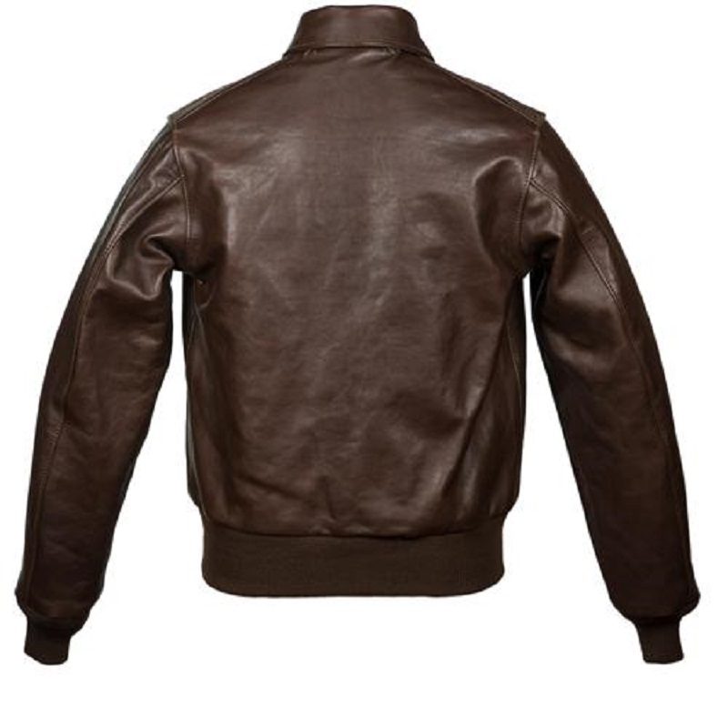 Men's USAAF A-2 Bomber Brown Leather Jacket