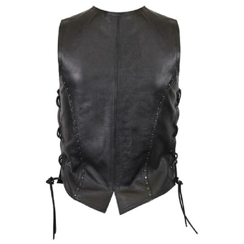 Premium Cowhide Studded Leather Vest