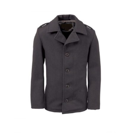 M41 Wool-blend grey peacoat