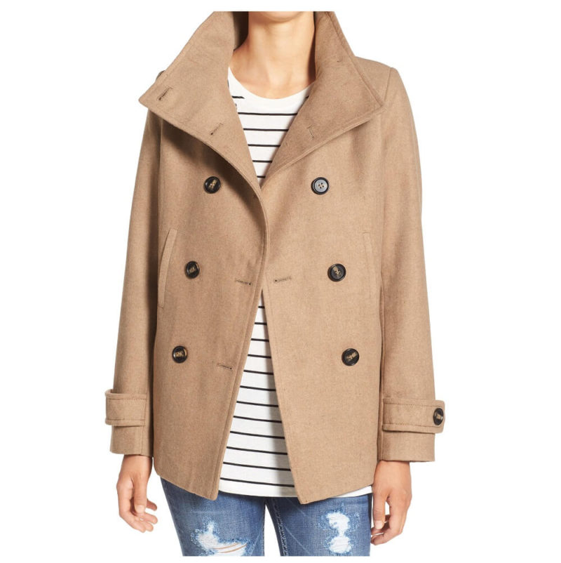 Double breated Camel peacoat-