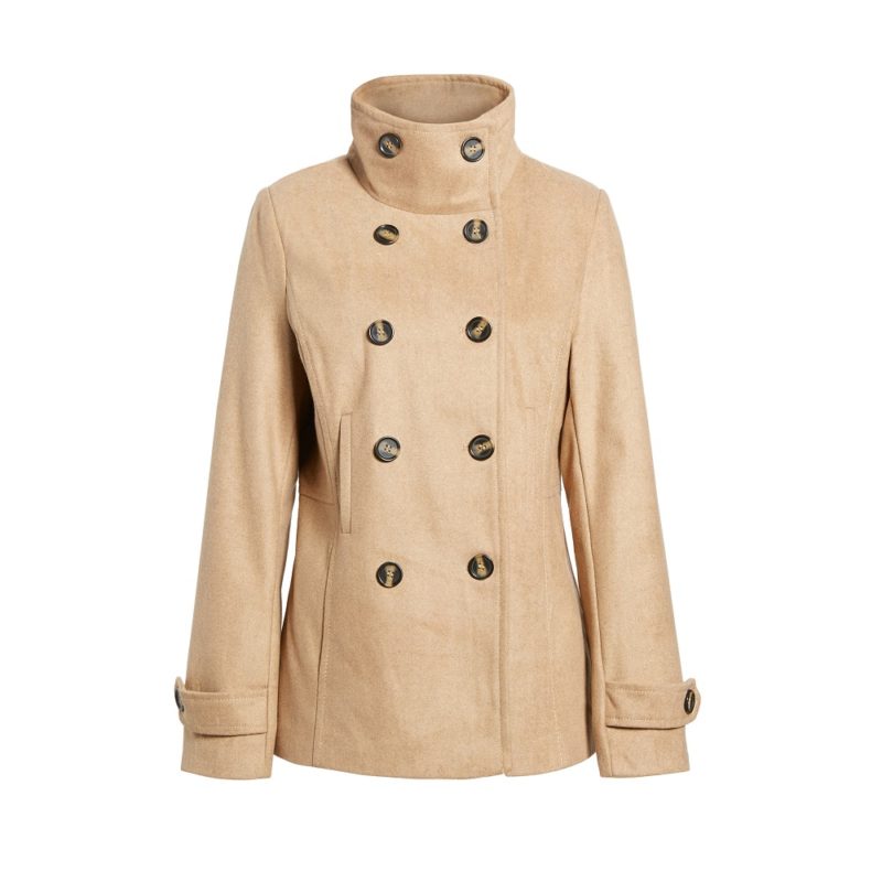 Double breated Camel peacoat