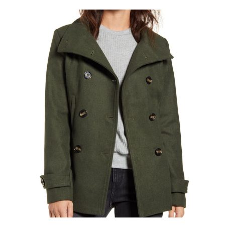 Olive Grey Short Navy Women Peacoat