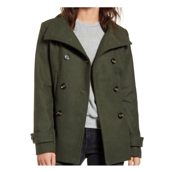 Olive Grey Short Navy Women Peacoat
