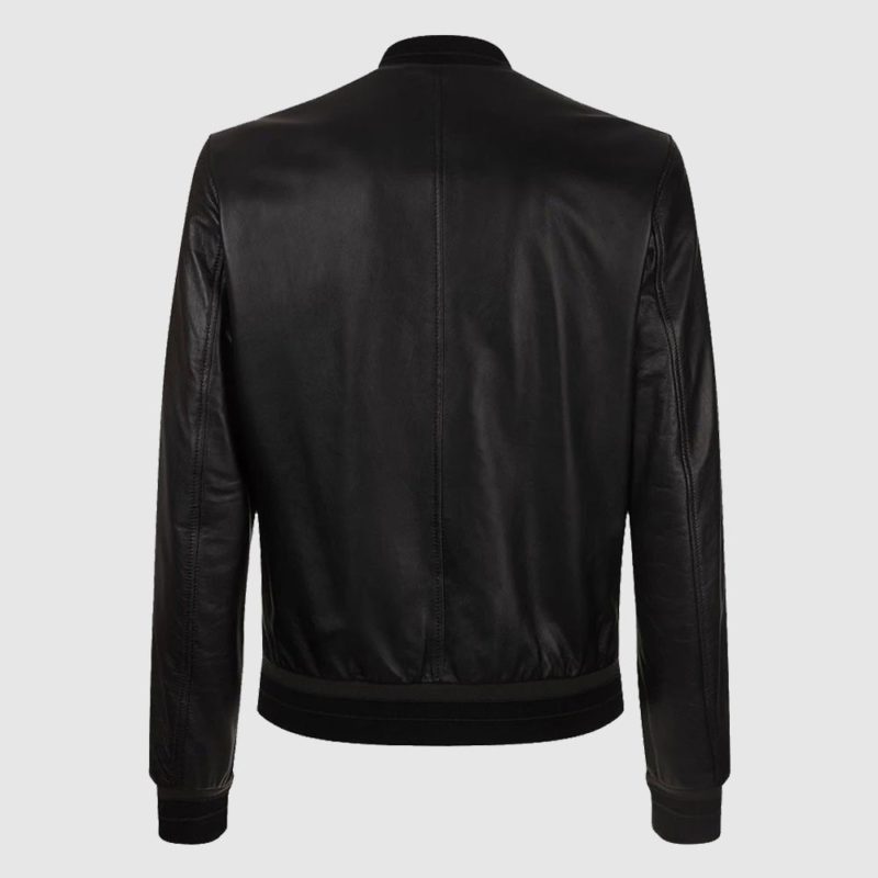 Mens leather bomber lambskin jacket