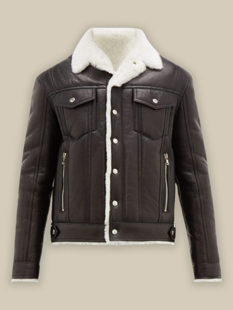 Men Streetstyle Shearling Jacket