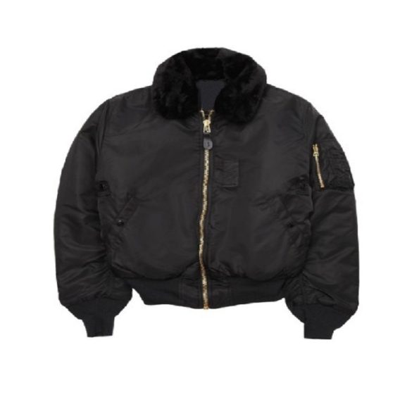 Satin B-15 Black Jacket