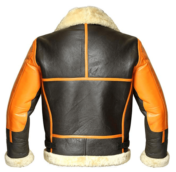 Men's B3 Shearling Sheepskin Orange Jacket