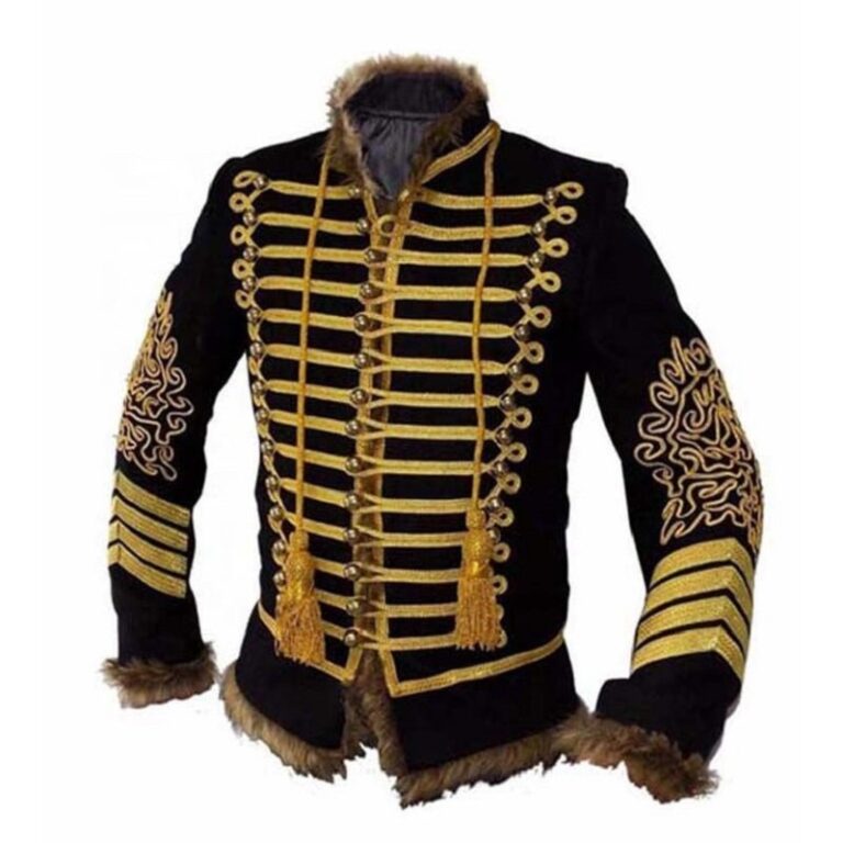 Black & Yellow Military Parade Jacket Forces Jackets