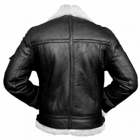 RAF B3 Aviator Black Shearling Bomber Jacket