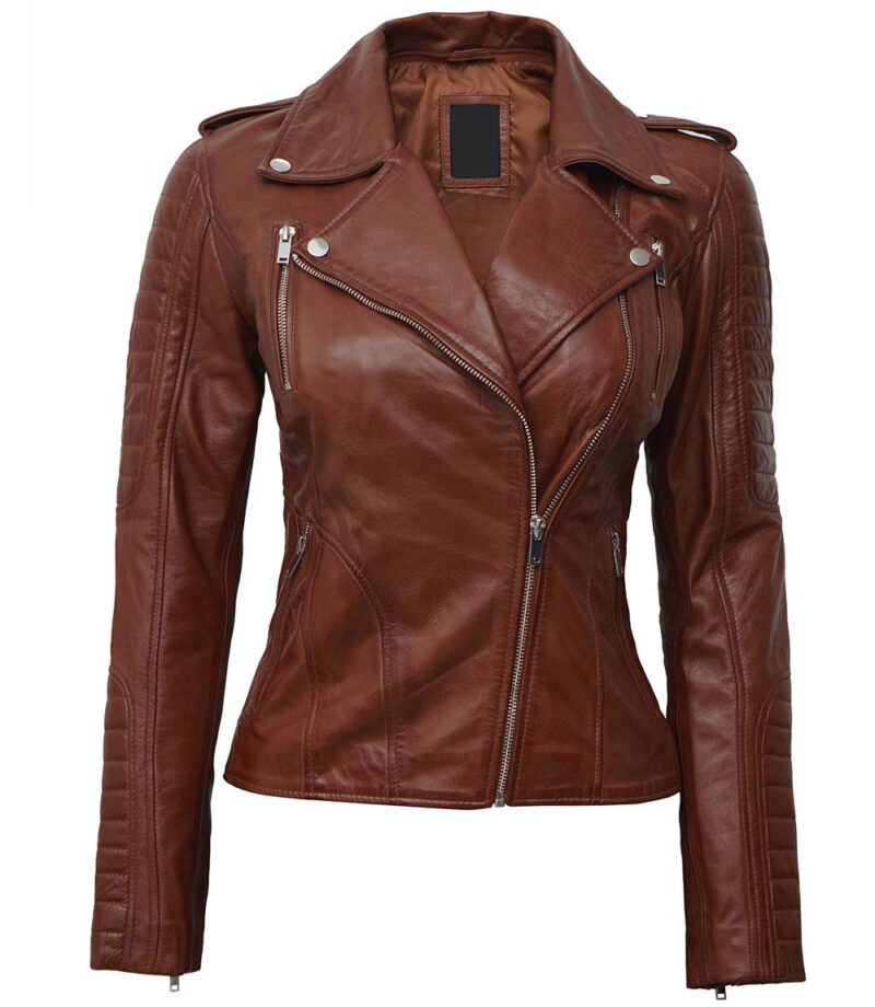 Bagheria Women’s Tan Hooded Leather Jacket3
