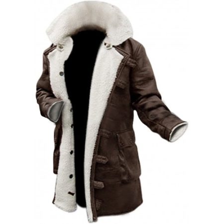 Batman Dark Knight Rises Bane Fur Leather Coat