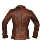 Distressed Brown Motorcycle Jacket
