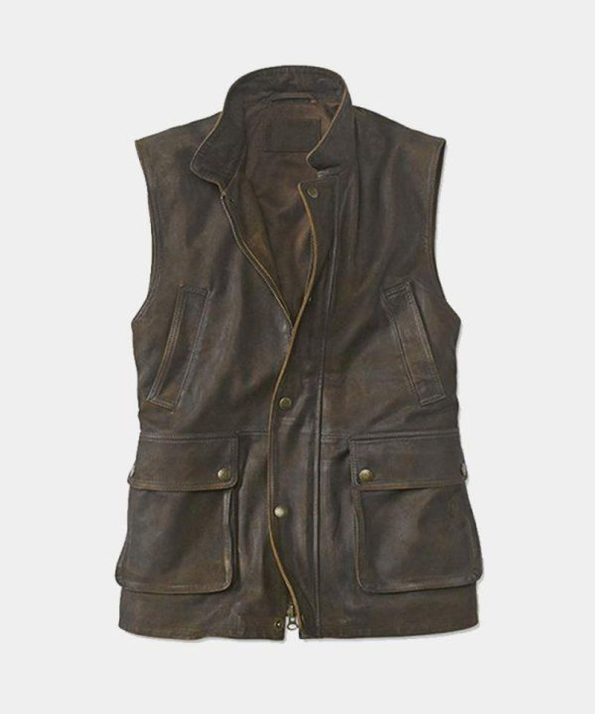 MEN’S MUNITIONS LEATHER VEST