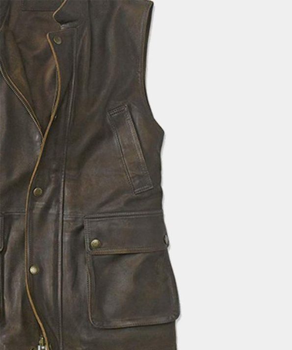 MEN’S MUNITIONS LEATHER VEST
