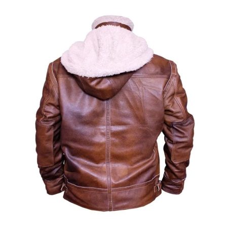 Mens WW2 B3 Shearling Fur Aviator Jacket