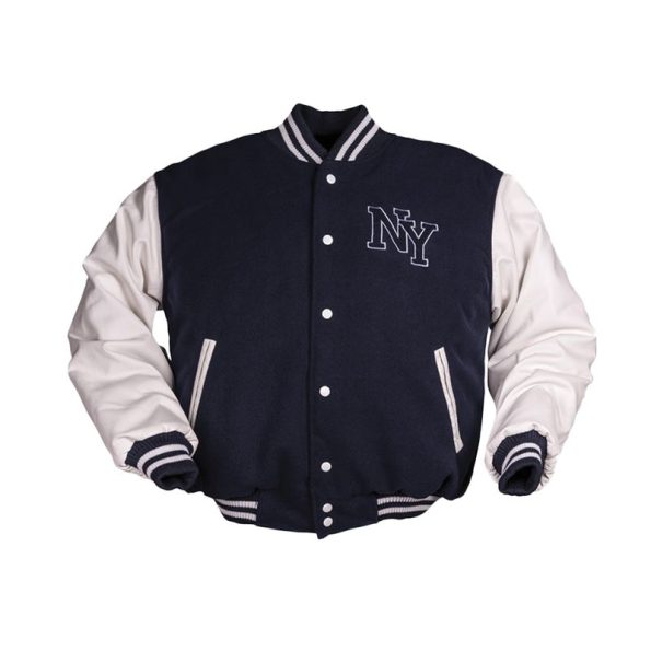 NY Baseball Navy Blue Bomber Jacket
