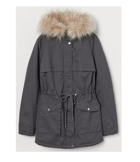 Women's Faux Shearling-lined Parka Jacket