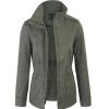 Womens Zip Up Military Anorak Safari Jacket