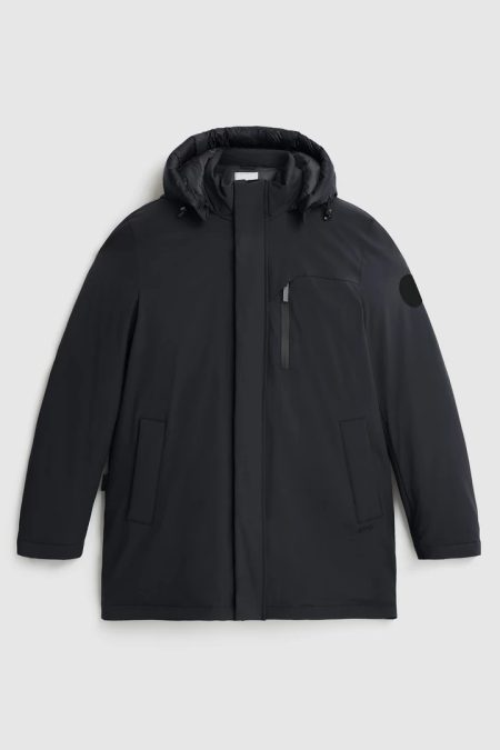 Mountain Stretch Black Parka Jacket