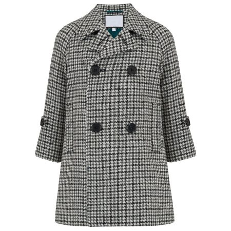 Kids Chequer Pea Coat