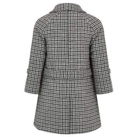 Back view of Kids Chequer Pea Coat