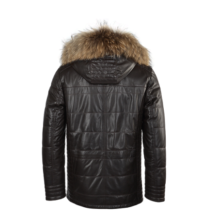 Lambskin Leather Faux Fur Brown Jacket