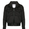 Men's Black Nylon Hooded Bomber Jacket