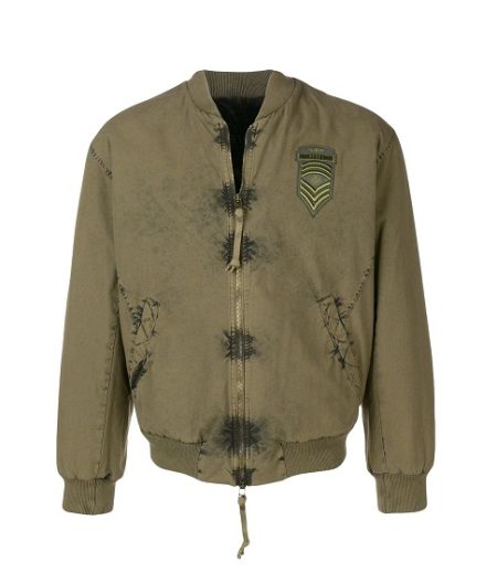 Men's Brown Cotton Bomber Jacket