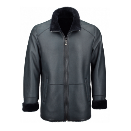 Mens Sheepskin Blue Flight Jacket