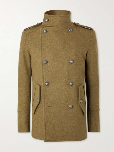 Merino Wool Navy Peacoat