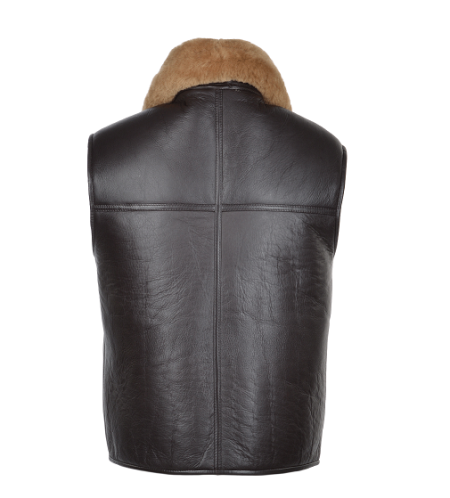 Sheepskin Gillet Ginger Leather Vest