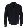 Suede Navy Bomber Jacket