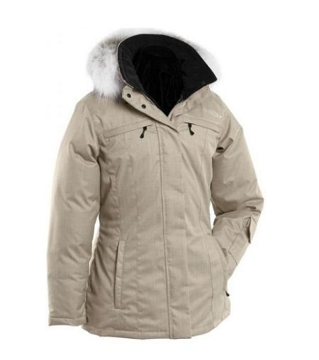 Women's Almond White Parka Jacket