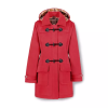 Women's Duffle Detachable Hood Red Coat