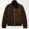 Funnel Neck Shearling Jacket