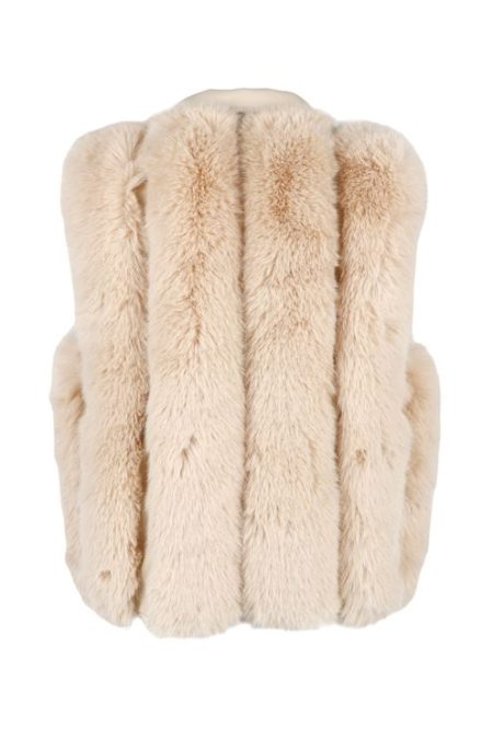 Back Women's Shearling Sleeveless Flight Jacket